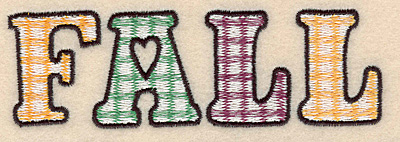Embroidery Design: Fall large 5.00"w X 1.58"h