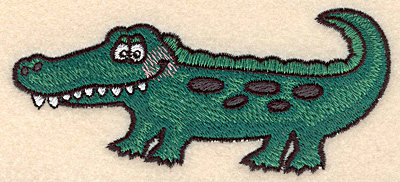 Embroidery Design: Alligator large 5.00w X 2.25h