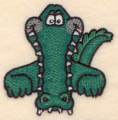 Embroidery Design: Alligator front view  3.00w X 3.00h