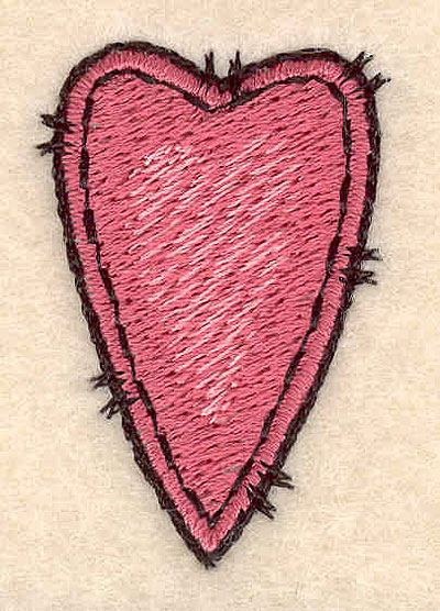 Embroidery Design: Heart 1.09w X 1.62h