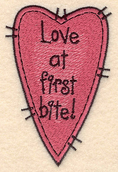 Embroidery Design: Heart with text large 2.34w X 3.56h