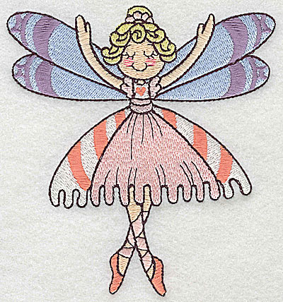 Embroidery Design: Dancing Fairy E large 4.52w X 4.96h