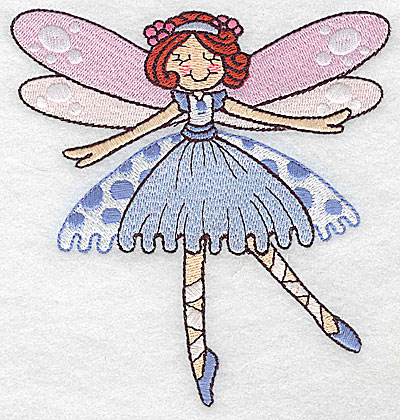 Embroidery Design: Dancing Fairy H large 4.70w X 4.99h