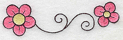 Embroidery Design: Floral swirl large 4.14w X 1.18h