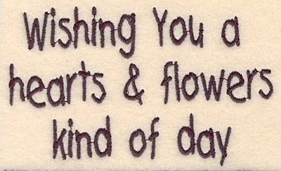 Embroidery Design: Wishing you hearts and flowers large  4.74w X 2.94h