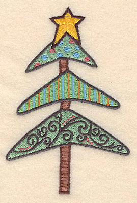 Embroidery Design: Christmas tree large4.82"H x 3.16"W