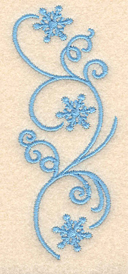 Embroidery Design: Snowflake swirls3.90"H x 1.62"W