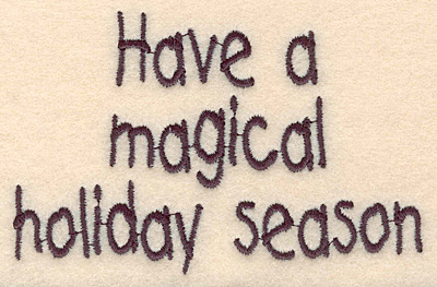 Embroidery Design: Magical holiday large2.67"H x 4.13"W