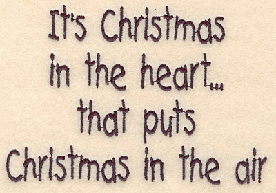 Embroidery Design: Christmas in the heart large3.85"H x 5.63"W