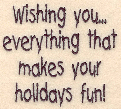 Embroidery Design: Holiday fun large3.95"H x 4.34"W