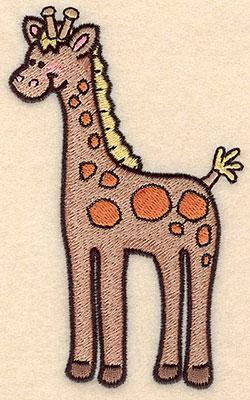 Embroidery Design: Giraffe large5.00"H x 3.08"W