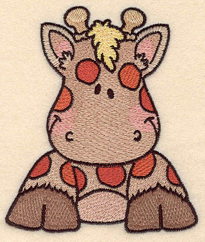 Embroidery Design: Giraffe front view large5.00"H x 4.23"W