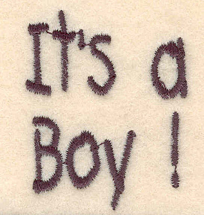 Embroidery Design: It's a boy large1.78"H x 1.45"W