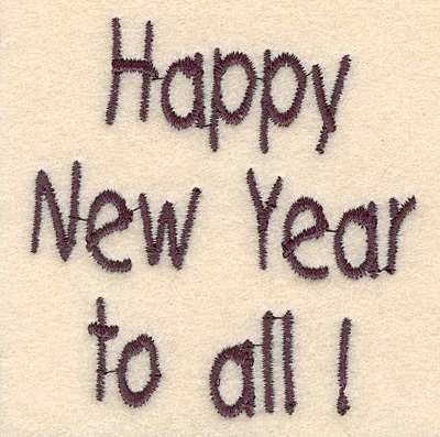 Embroidery Design: Happy New Year to all large2.71w X 2.79h