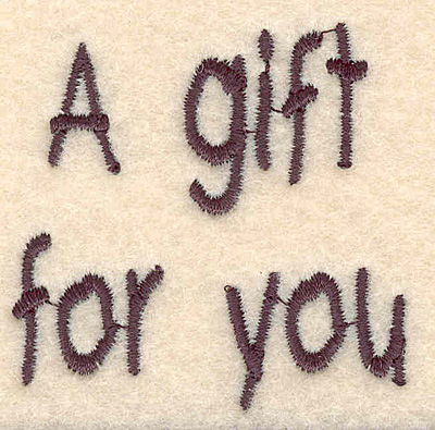 Embroidery Design: Gift large1.99w X 1.95h