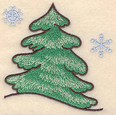Embroidery Design: Evergreen large3.64"H x 3.62"W