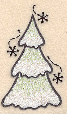 Embroidery Design: Evergreen large4.50"H x 2.68"W