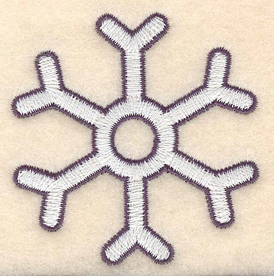 Embroidery Design: Snowflake snow winter 2.59"H x 2.53"W