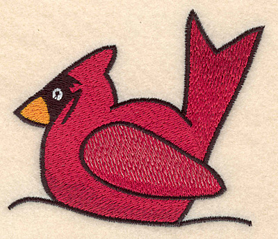 Embroidery Design: Cardinal large3.34"H x 3.90"W
