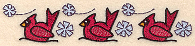 Embroidery Design: Cardinal border1.45"H x 6.97"W