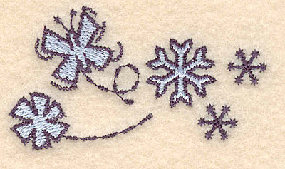 Embroidery Design: Butterfly snowflakes1.34"H x 2.44"W