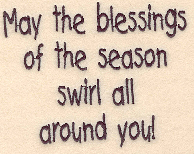 Embroidery Design: Blessings of the season large4.02"H x 5.06"w