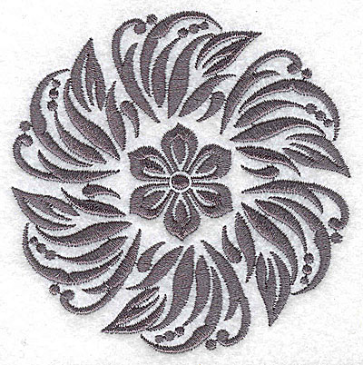 Embroidery Design: Damask Block 1 large 6.37w X 6.44h
