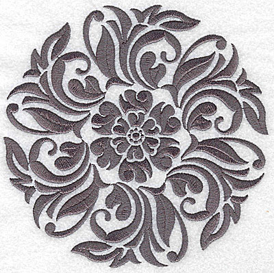 Embroidery Design: Damask Block 4 large 6.42w X 6.34h