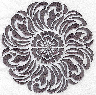 Embroidery Design: Damask Block 5 large 6.40w X 6.49h