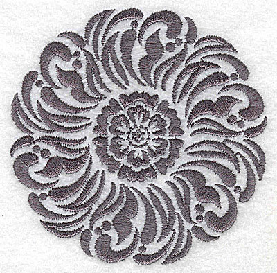 Embroidery Design: Damask Block 5 small 3.84w X 3.87h