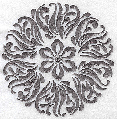 Embroidery Design: Damask Block 7 large 6.39w X 6.43h