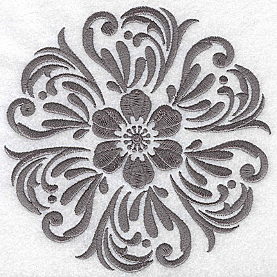 Embroidery Design: Damask Block 8 large6.46w X 6.46h