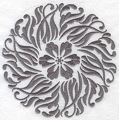 Embroidery Design: Damask Block 9 large 6.49w X 6.45h