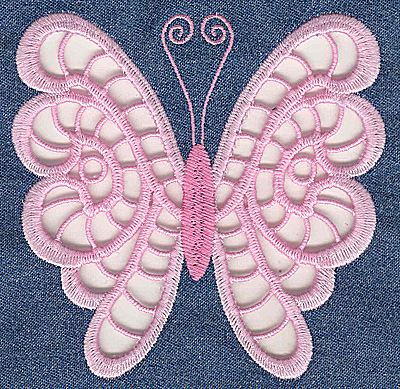Embroidery Design: Cutwork Butterfly A large 4.93w X 4.80h