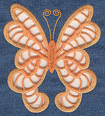 Embroidery Design: Cutwork Butterfly C large 4.36w X 4.95h
