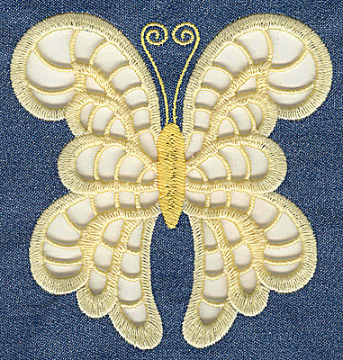 Embroidery Design: Cutwork Butterfly E large 4.75w X 4.95h
