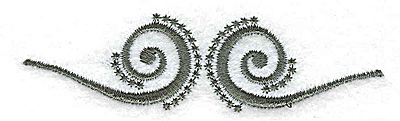 Embroidery Design: Swirl design 3.44w X 0.93h