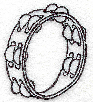 Embroidery Design: Tambourine  2.56w X 3.01h