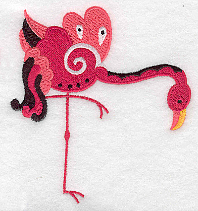 Embroidery Design: Flamingo E large 3.87w X 4.60h