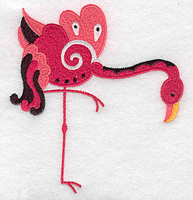 Embroidery Design: Flamingo F large 4.17w X 4.52h