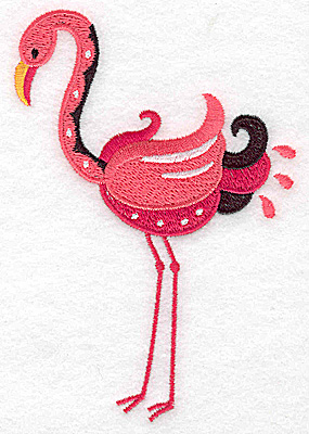 Embroidery Design: Flamingo G large 3.43w X 4.95h
