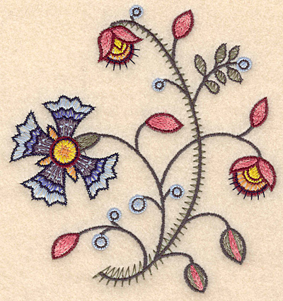 Embroidery Design: Colonial Design 123 Samll  5.33" x 4.97"