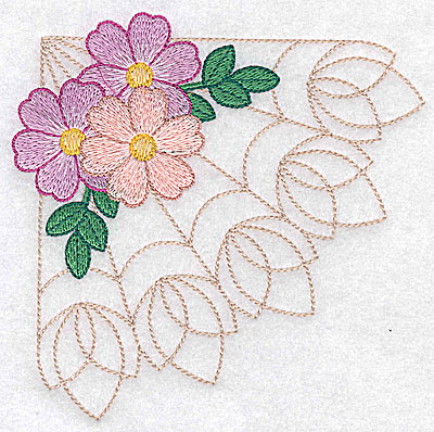 Embroidery Design: Blossom trio large 4.96w X 4.94h