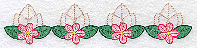 Embroidery Design: Tiny floral design large 6.91w X 1.50h