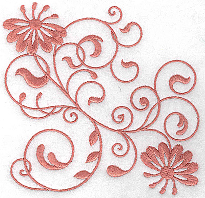 Embroidery Design: Floral design B large 4.96w X 4.91h
