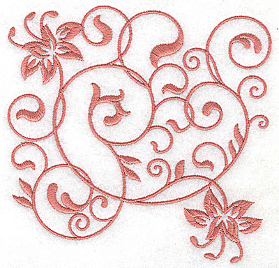 Embroidery Design: Floral design G large 4.98w X 4.93h