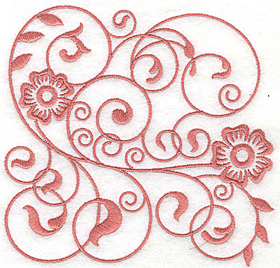 Embroidery Design: Floral design I large 4.98w X 4.86h