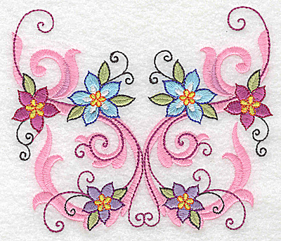 Embroidery Design: Delicate Floral design G large 4.94w X 4.24h