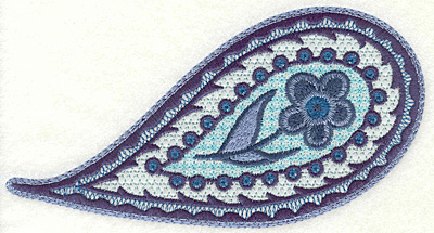 Embroidery Design: Floral Paisley B Large 3.62" x 6.86"