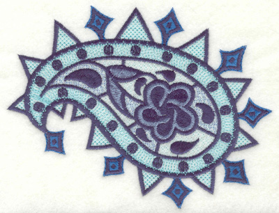Embroidery Design: Floral Paisley E Large 4.94" x 6.46"